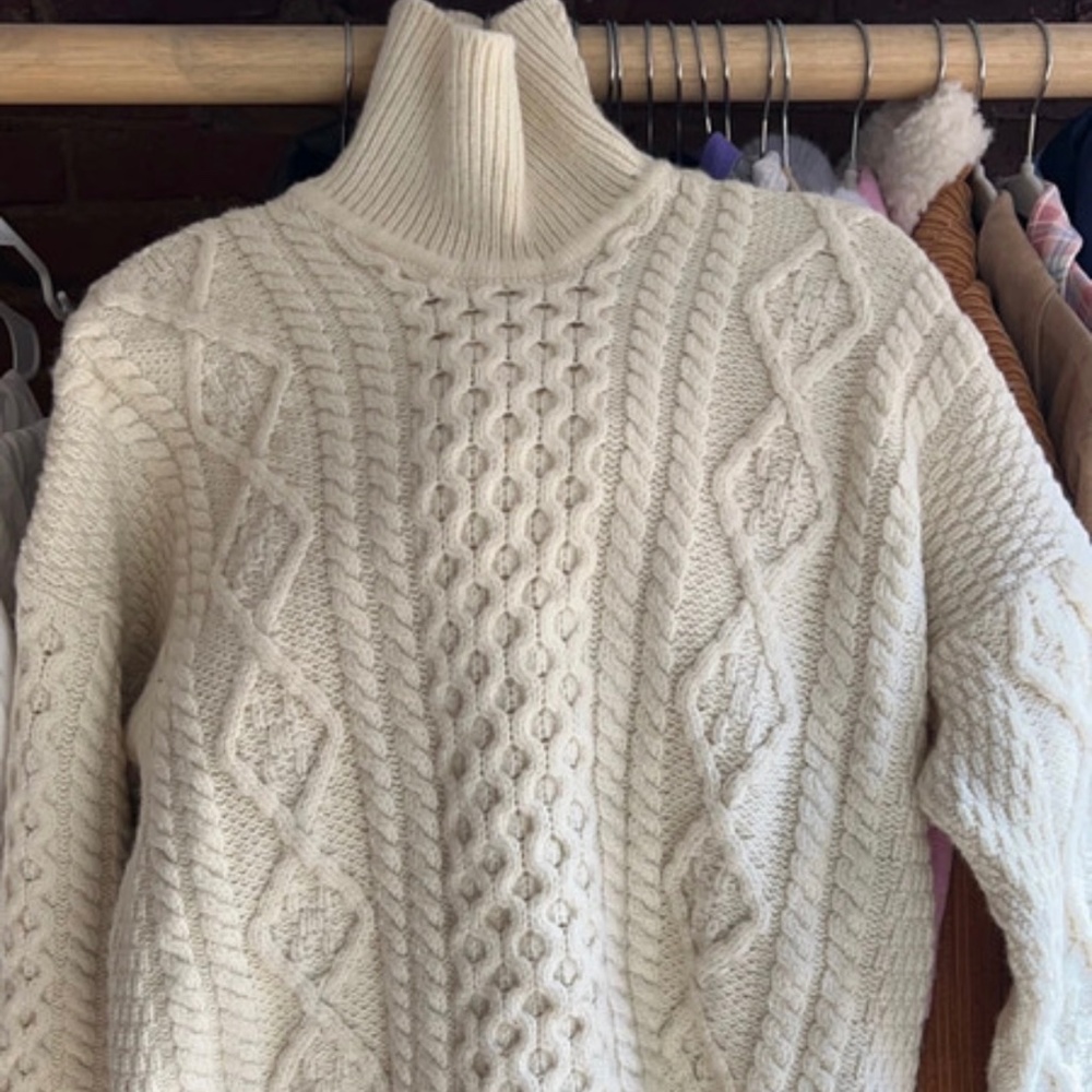 Wool cable sweater